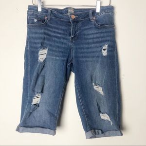 Soho New York & Company Jean Crop Shorts 4